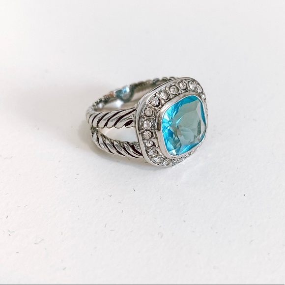 Jewelry - Sterling Silver and Blue Cable Ring